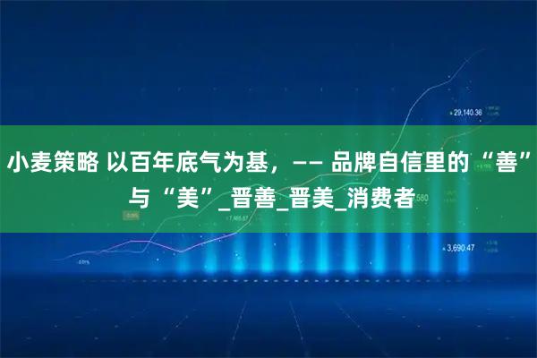 小麦策略 以百年底气为基，—— 品牌自信里的 “善” 与 “美”_晋善_晋美_消费者