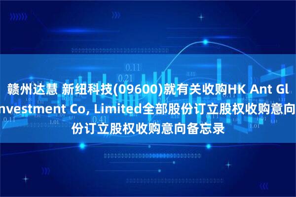 赣州达慧 新纽科技(09600)就有关收购HK Ant Global Investment Co, Limited全部股份订立股权收购意向备忘录